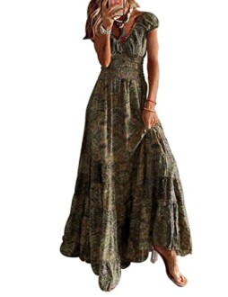ABYOVRT Floral Maxi Dress