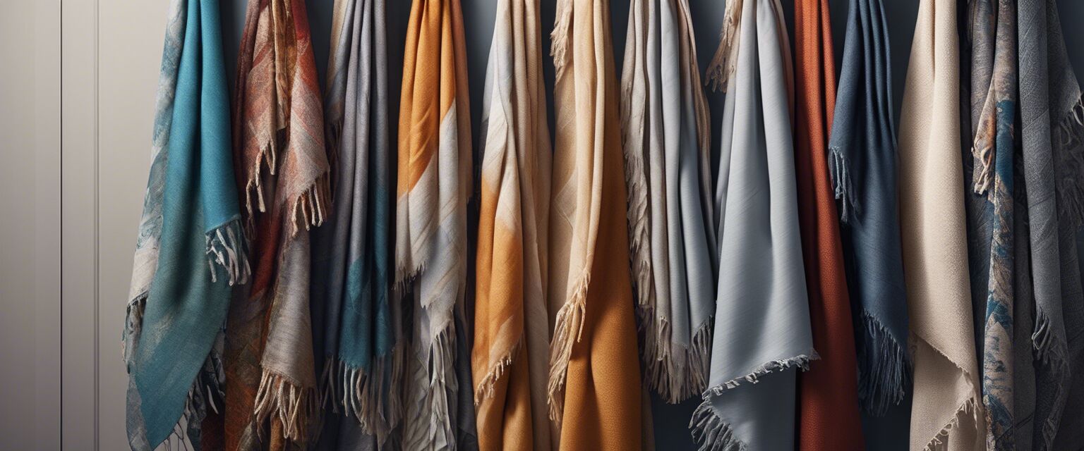Elegant scarves display