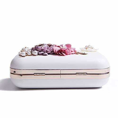 White jewelry box with floral embellishments
