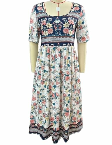 SEEKWISH Floral Midi Dress