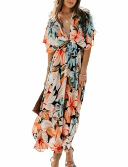 SEEKWISH Floral Maxi Dress