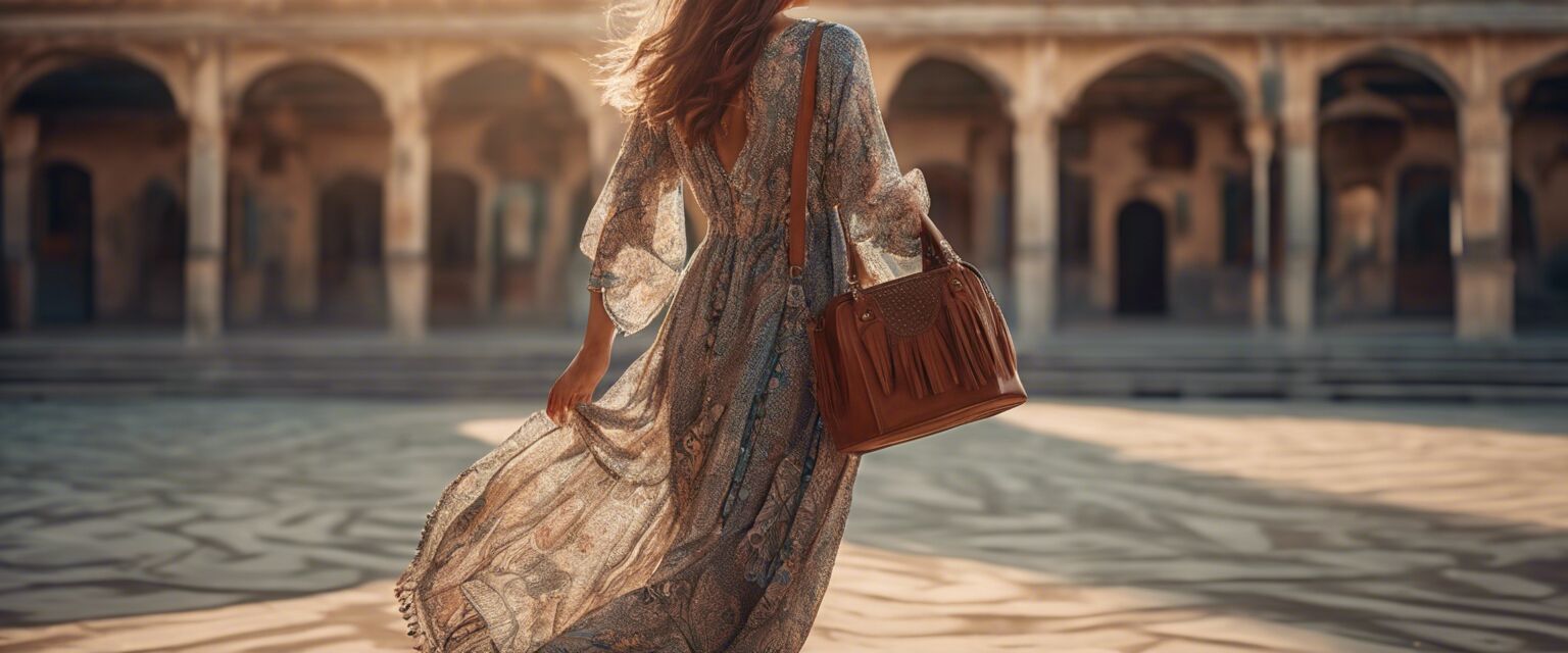Flowy Dress and Handbag