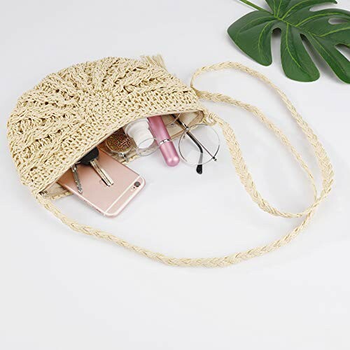 MaoXinTek Straw Crossbody Bag