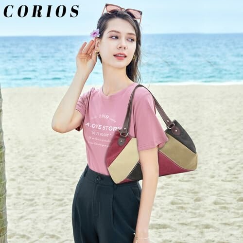 CORIOS Multicolored Woven Handbag